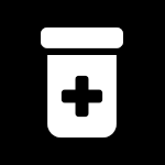 medical bottle icon small black