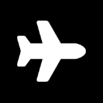 plane icon small black